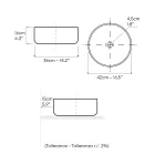 Lavabo de comptoir Balance en terre rouge naturelle décapée à la main Viadurini