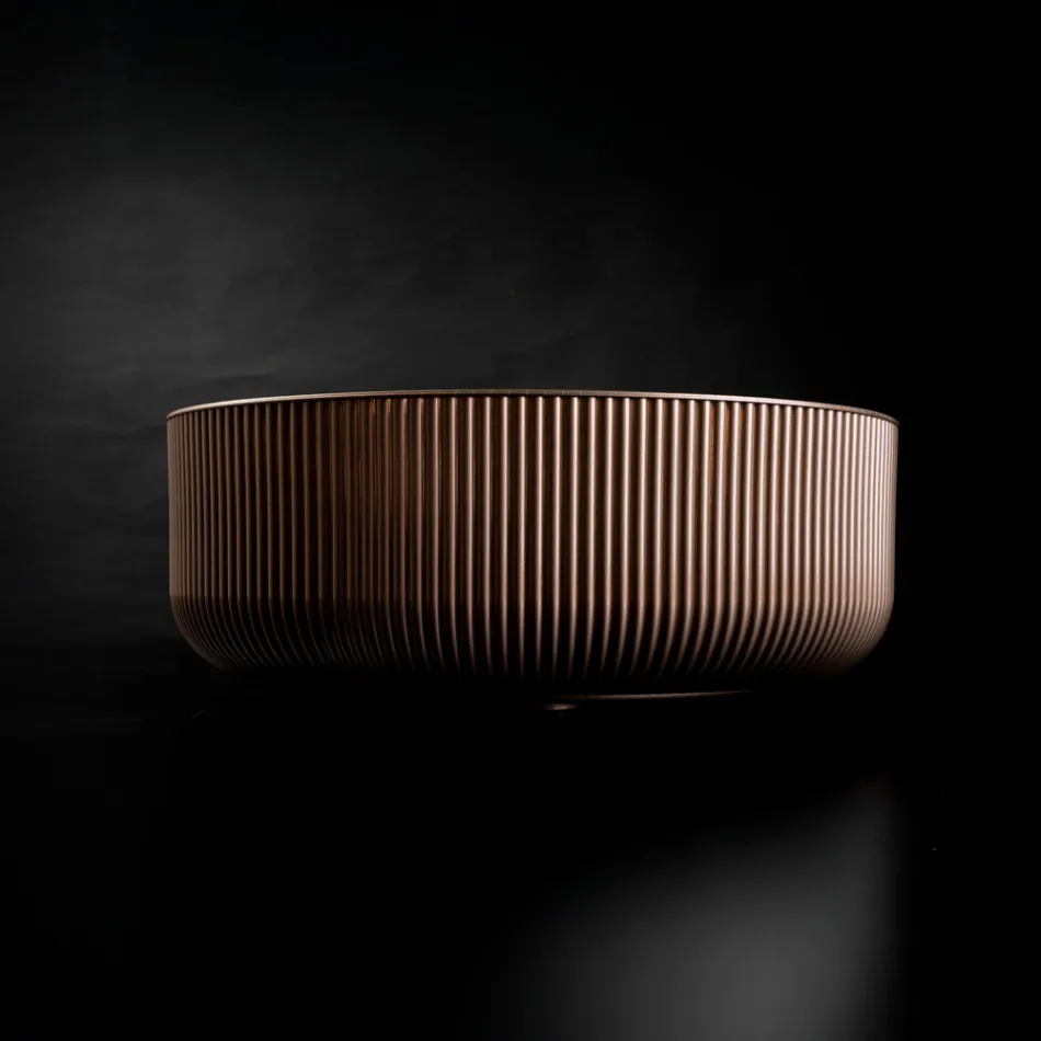 Vasque à poser en verre vénitien peint et recouvert de résine - Excelsior Viadurini