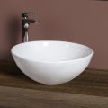 Vasque ovale inclinée en céramique à poser, design moderne - Papavero