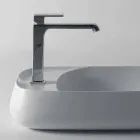 Lavabo à poser en céramique moderne L 60cm fabriqué en Italie, Gaiola Viadurini