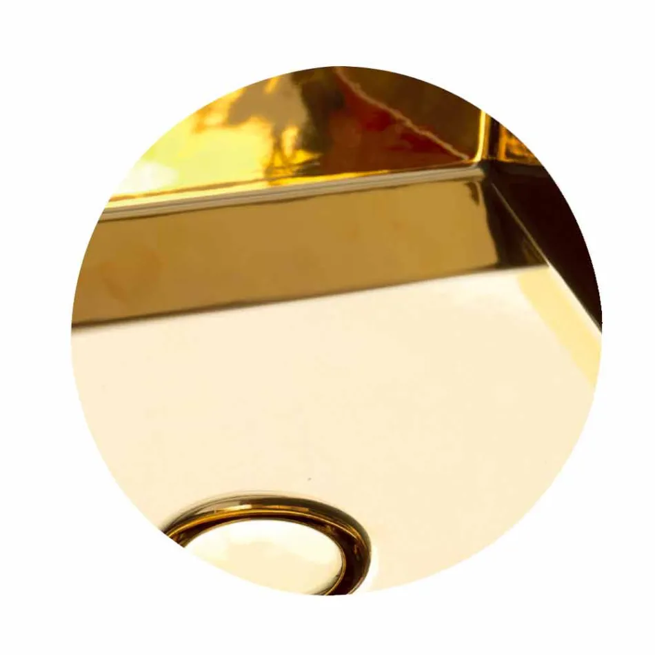 Lavabo à poser en céramique moderne L 60cm fabriqué en Italie, Gaiola Viadurini