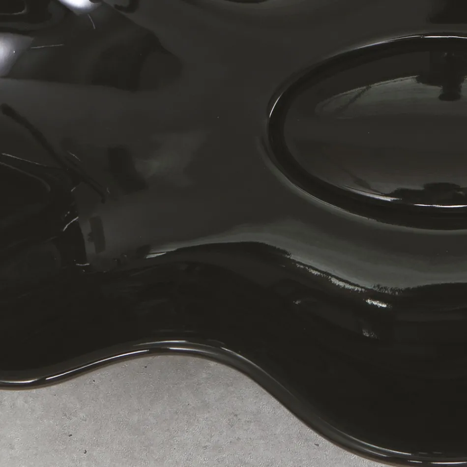 Lavabo à poser moderne en céramique brillante Made in Italy - Cube Viadurini