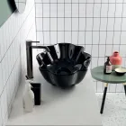 Lavabo à poser moderne en céramique brillante Made in Italy - Cube Viadurini