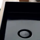 support de lavabo moderne icône en céramique noire Alice Céramique Viadurini