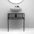 Lavabo à poser en céramique moderne fabriqué en Italie, Reale Viadurini