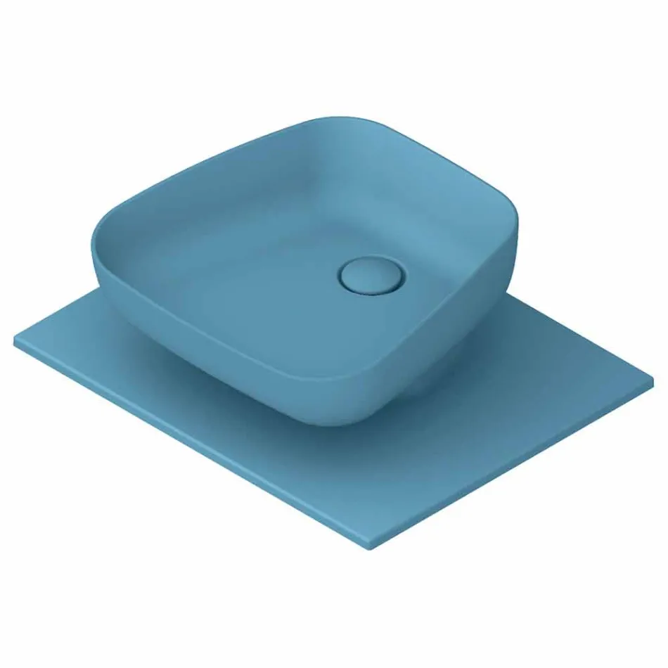 Lavabo à poser en céramique moderne fabriqué en Italie, Reale Viadurini