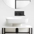 Lavabo à poser en céramique moderne fabriqué en Italie, Reale Viadurini