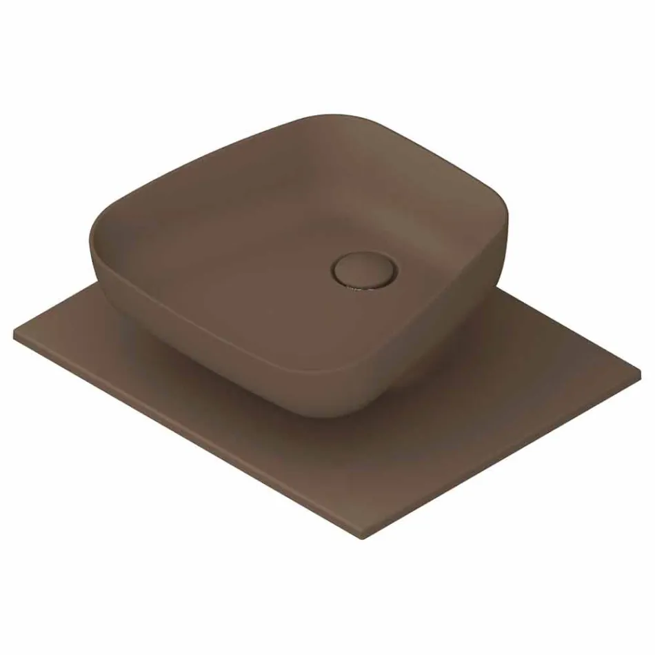 Lavabo à poser en céramique moderne fabriqué en Italie, Reale Viadurini