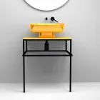 Lavabo à poser en céramique moderne fabriqué en Italie, Reale Viadurini