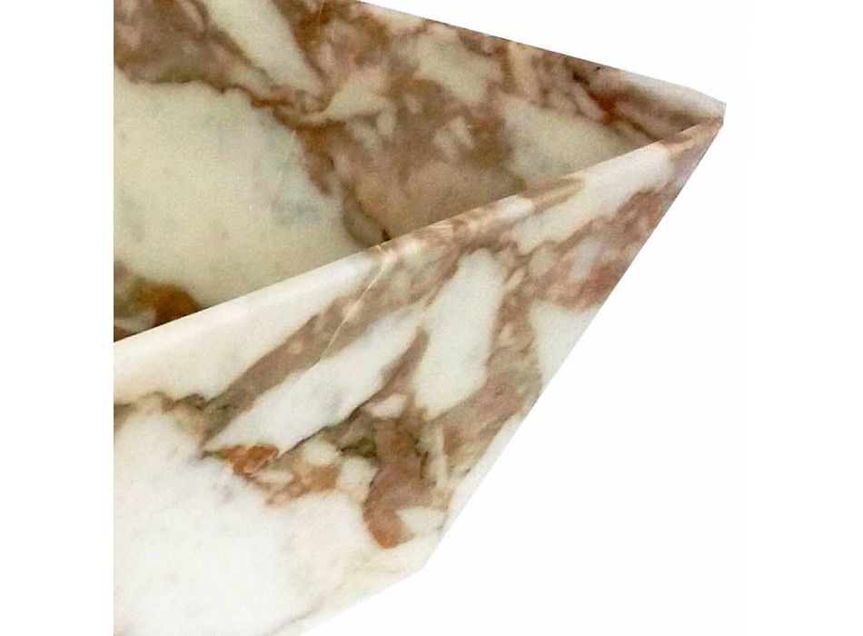 Lavabo à poser moderne en marbre Calacatta de design Made in Italy - Kuore Viadurini