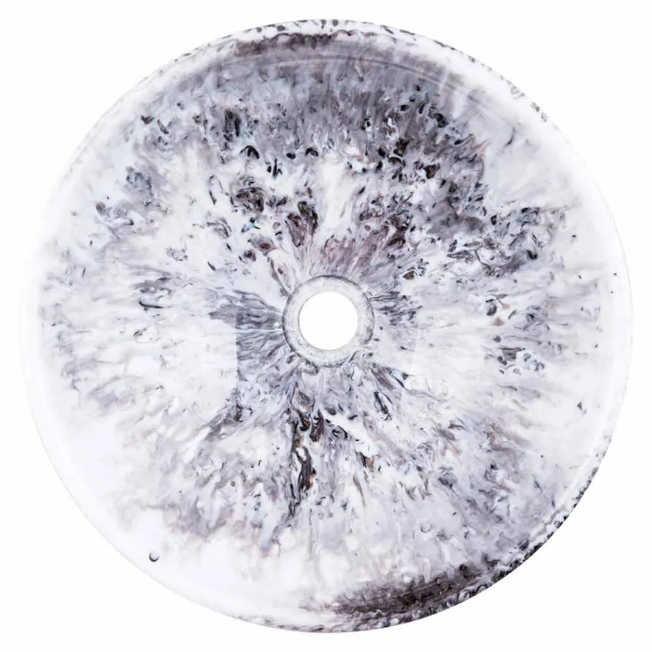 Vasque à poser moderne en résine marron et noire - Dogliola Viadurini