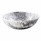 Vasque à poser moderne en résine marron et noire - Dogliola Viadurini