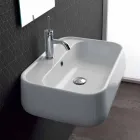 Lavabo à poser moderne en céramique colorée Oliena Viadurini