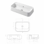 Lavabo à poser moderne en céramique colorée Oliena Viadurini