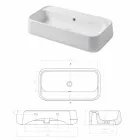 Lavabo à poser moderne en céramique colorée Oliena Viadurini