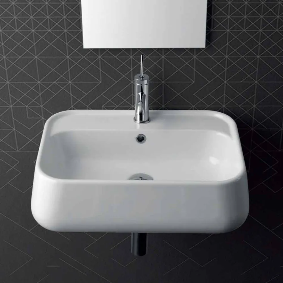 Lavabo à poser moderne en céramique colorée Oliena Viadurini