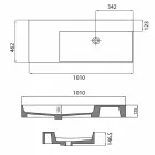 Vasque à poser ou à poser monotrou droite en céramique Leivi Viadurini