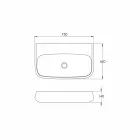 Lavabo à poser ou suspendu en céramique L 75 cm made in Italy, Gais Viadurini