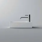 Lavabo à poser en céramique rectangulaire fabriqué en Italie - Loi Viadurini