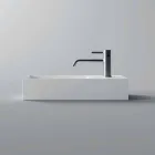 Lavabo à poser en céramique rectangulaire fabriqué en Italie - Loi Viadurini