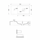 Lavabo à poser en céramique rectangulaire fabriqué en Italie - Loi Viadurini