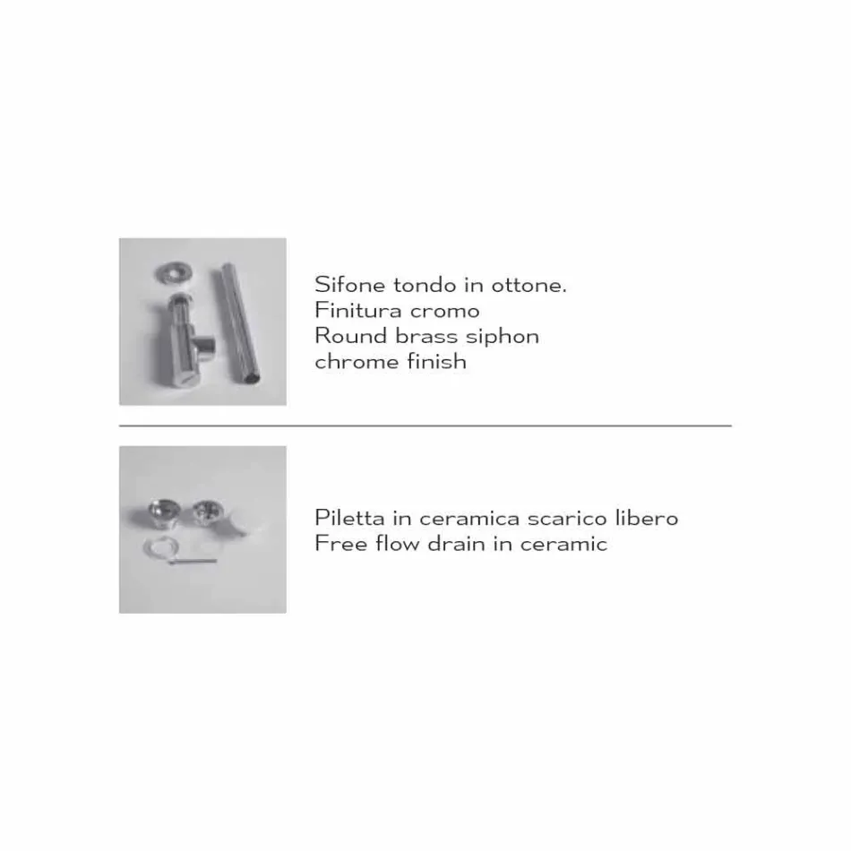 Lavabo à poser en céramique rectangulaire fabriqué en Italie - Loi Viadurini