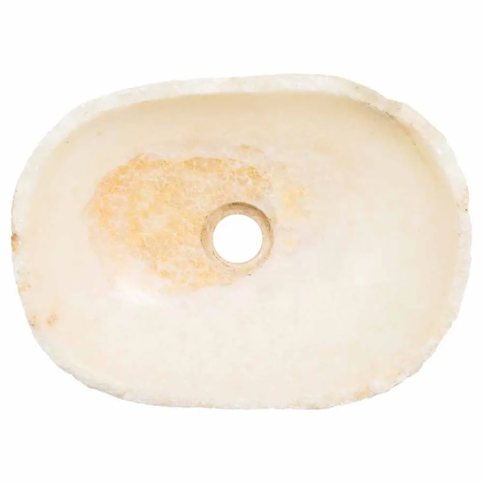 Lavabo à poser fait main en pierre d'onyx - Barolo Viadurini