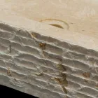 Lavabo morceau de pierre naturelle Hydro Blanc Viadurini