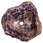 Lavabo à poser fabriqué à la main en pierre d'améthyste, Vidor Viadurini