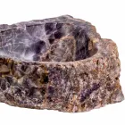 Lavabo à poser fabriqué à la main en pierre d'améthyste, Vidor Viadurini