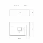 Lavabo carré design moderne fabriqué en Italie, Lavis Viadurini