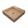 Vasque à poser carré en pierre naturelle en onyx Ban