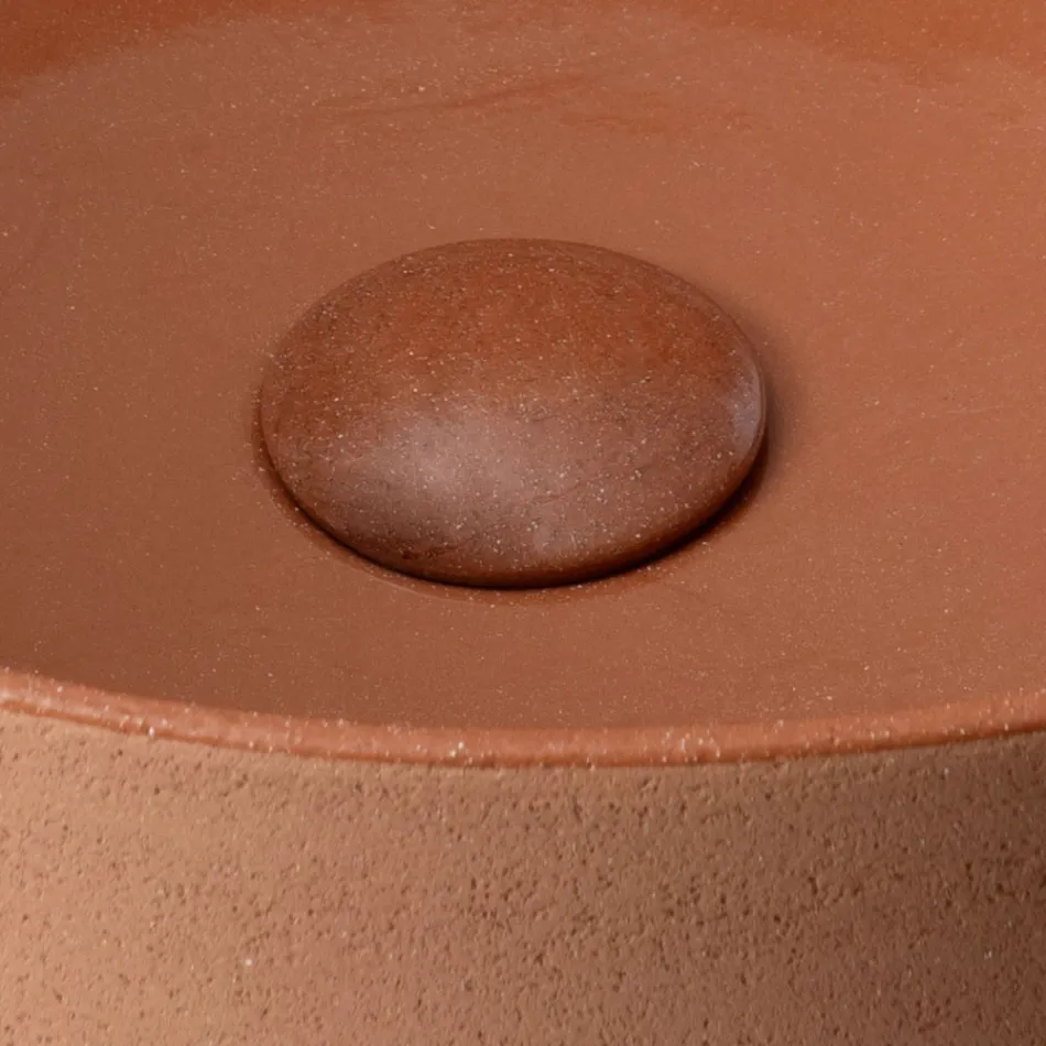 Vasque à poser en terre naturelle, disponible en différentes finitions - Balance Viadurini