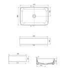 Vasque à poser rectangulaire en céramique Aster au design moderne Viadurini