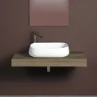 Vasque rectangulaire à poser en céramique au design moderne - Papavero Viadurini