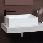 Vasque rectangulaire à poser en céramique au design moderne - Papavero Viadurini