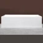 Vasque rectangulaire à poser en céramique au design moderne - Papavero Viadurini