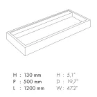 Lavabo à poser rectangulaire en grès cérame Made in Italy - Cervia Viadurini