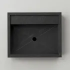 Lavabo à poser rectangulaire en grès cérame Made in Italy - Cervia Viadurini