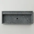 Lavabo à poser rectangulaire en grès cérame Made in Italy - Cervia Viadurini