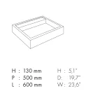 Lavabo à poser rectangulaire en grès cérame Made in Italy - Cervia Viadurini