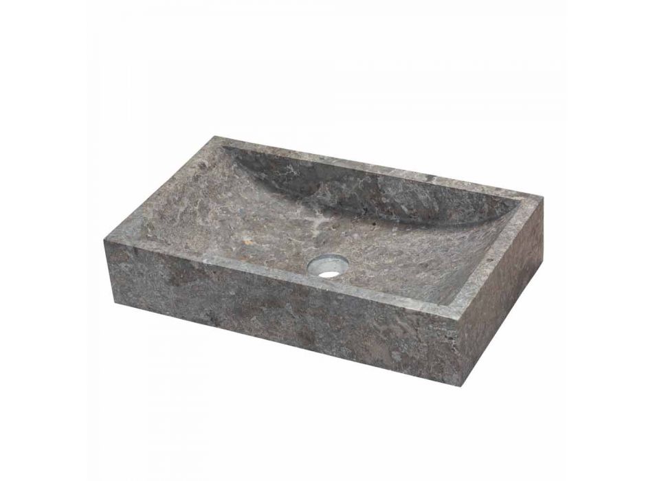 Comptoir support rectangulaire gris pierre naturelle Satun Viadurini