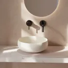 Vasque à Poser Ronde en Céramique Colorée Fabriquée en Italie - Vasque Viadurini