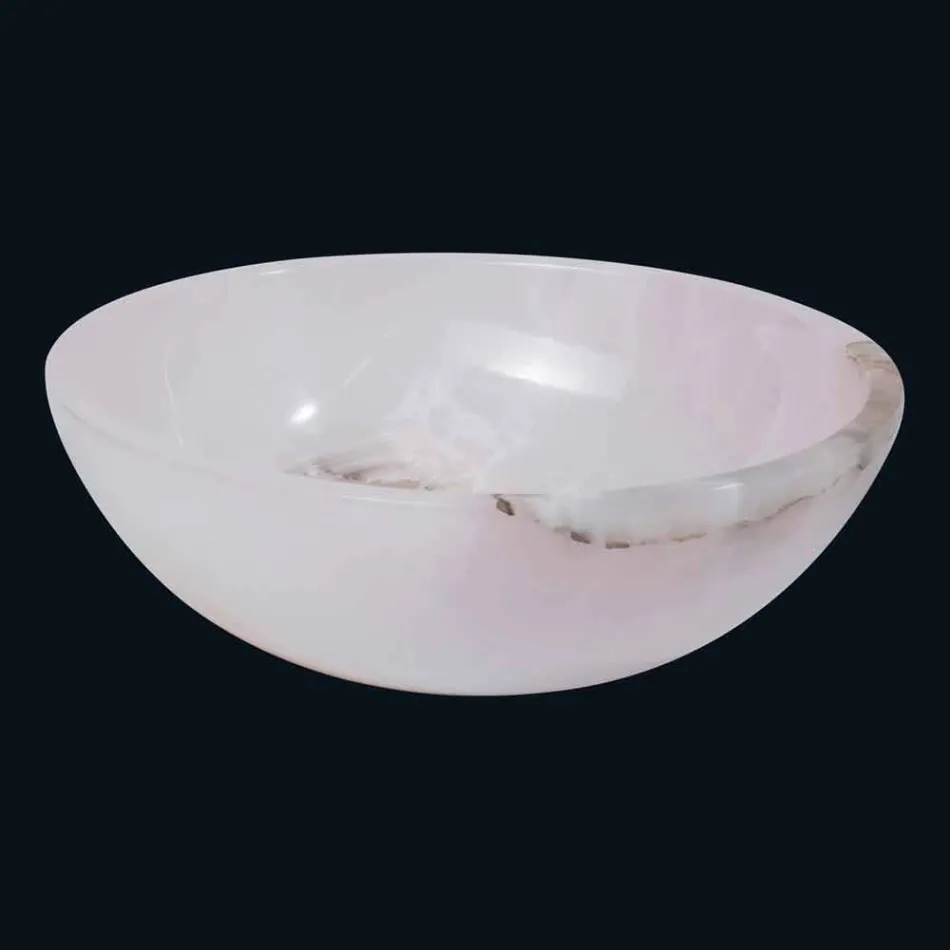 Rond rose lavabo onyx Atrée, une pièce Viadurini
