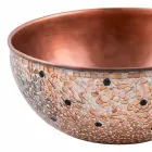 Lavabo à poser rond en cuivre fait main, Murello Viadurini