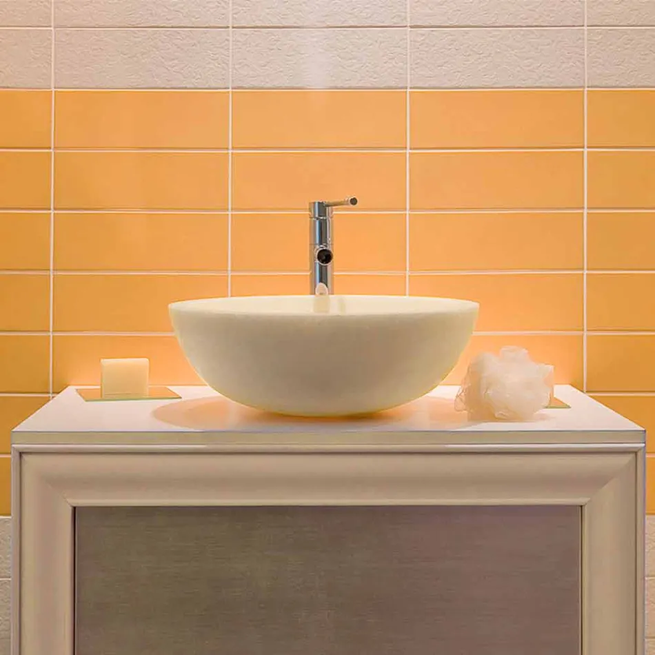 Soutien comptoir ronde Beige Aiguisé avec Nusa externe Viadurini