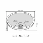 Lavabo rond en basalte noir Kali Viadurini