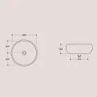 Lavabo à poser rond en céramique brillante Made in Italy - Candito Viadurini