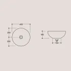 Lavabo à poser rond en céramique brillante Made in Italy - Chicco Viadurini