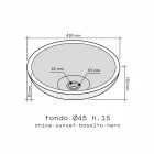 Lavabo à poser rond Giava onyx Viadurini